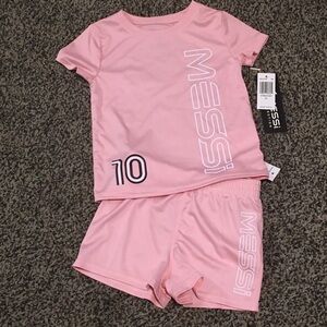 Messi Pink  Kids' Sports Short set